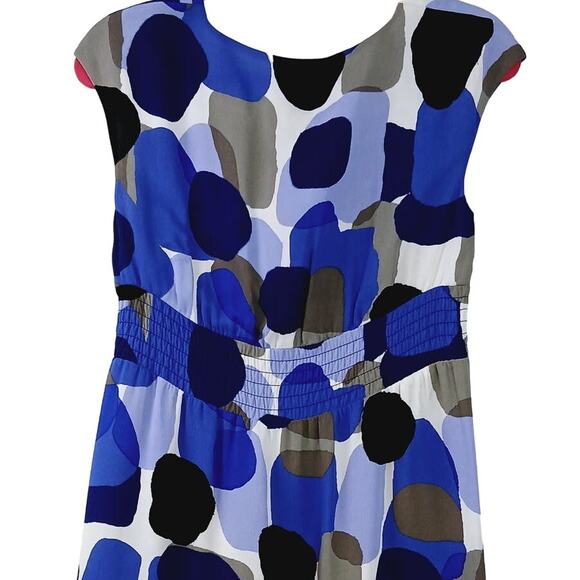 Kate Spade SZ 4 Purple Blue Black Large Print Mini Dress NWOT - Picture 6 of 6